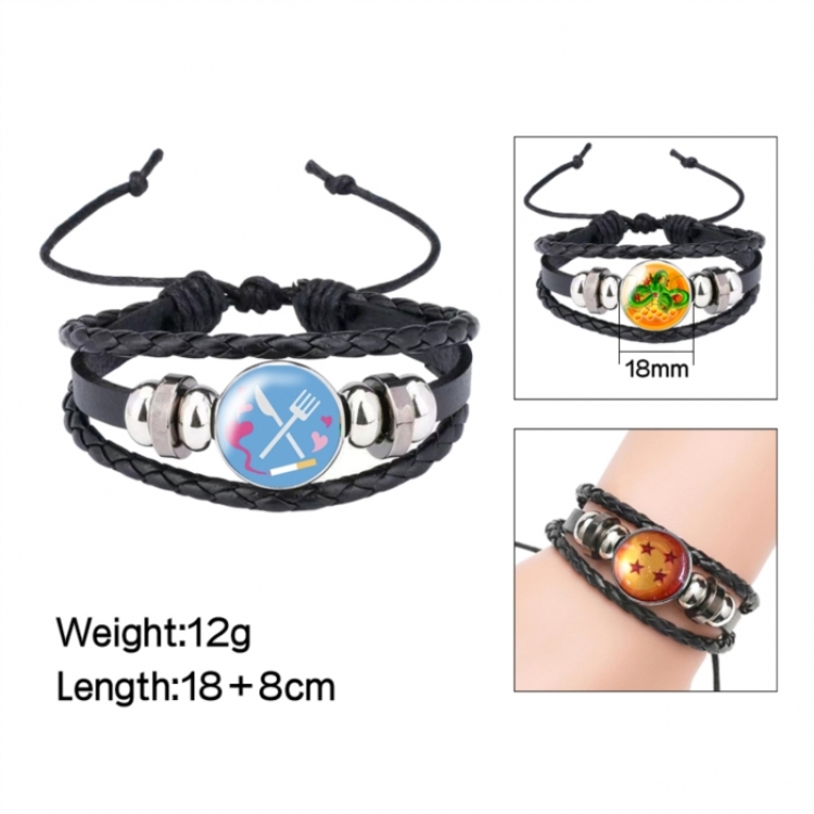 One Piece Anime peripheral crystal leather rope bracelet price for 5 pcs 