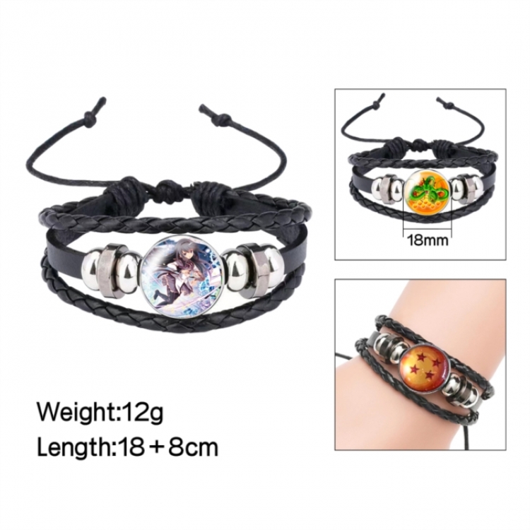 Magical Girl Madoka of the Magus Anime peripheral crystal leather rope bracelet price for 5 pcs 