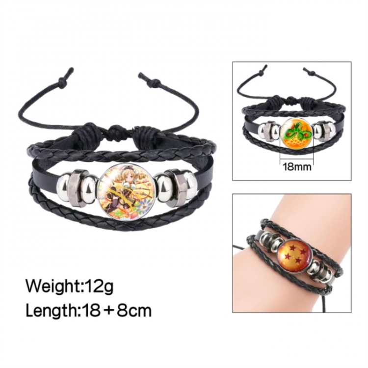 Magical Girl Madoka of the Magus Anime peripheral crystal leather rope bracelet price for 5 pcs 