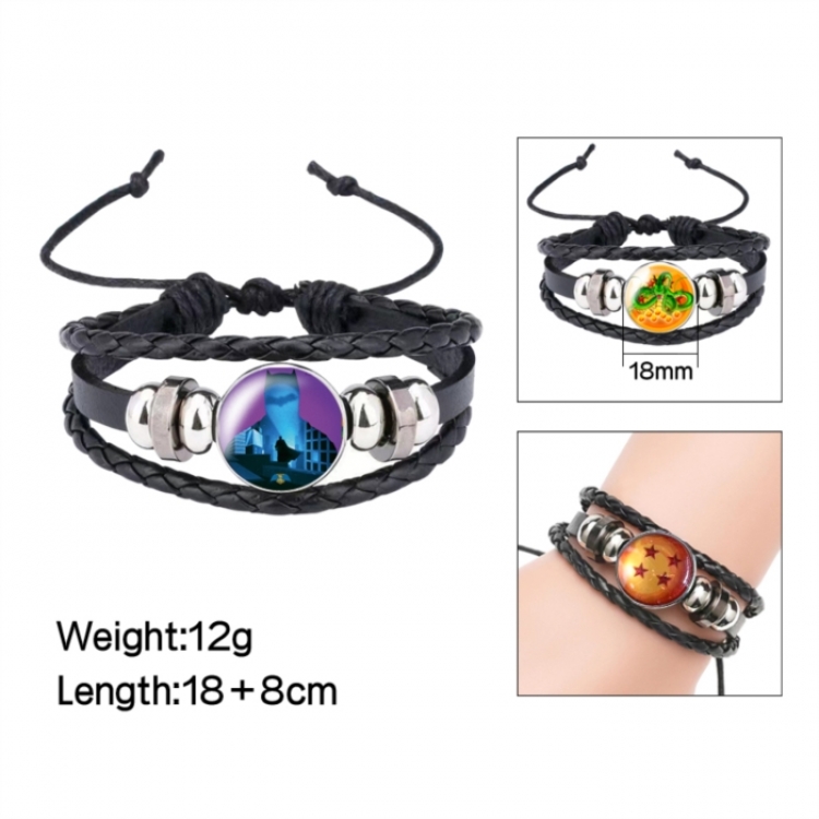 Justice League Anime peripheral crystal leather rope bracelet price for 5 pcs 