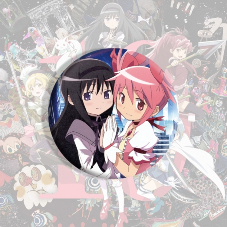 Magical Girl Madoka of the Magus Anime tinplate brooch badge price for 5 pcs