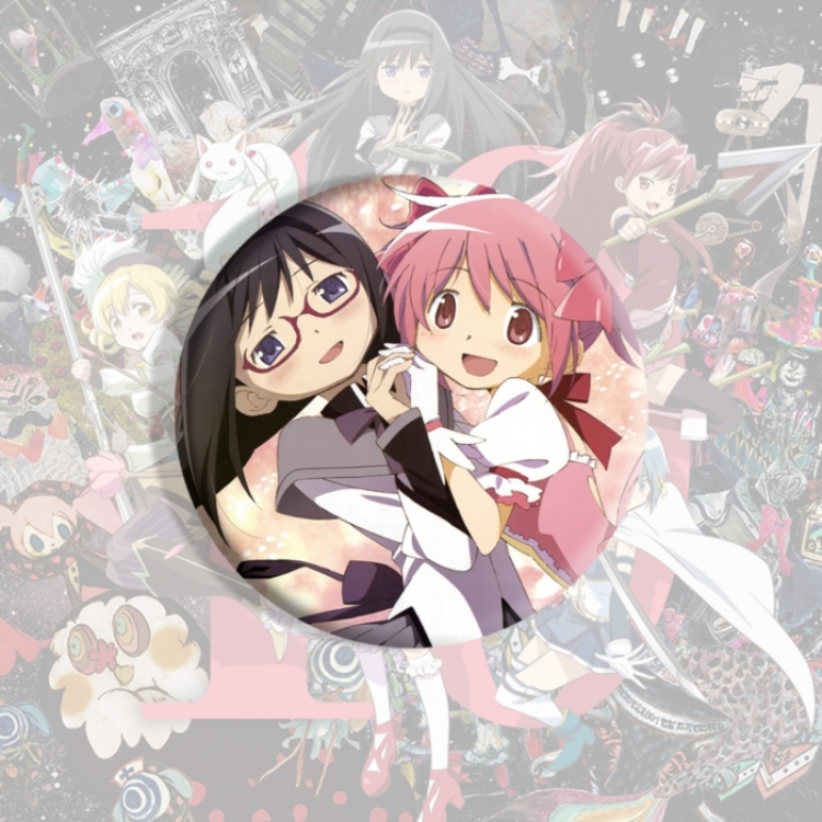 Magical Girl Madoka of the Magus Anime tinplate brooch badge price for 5 pcs