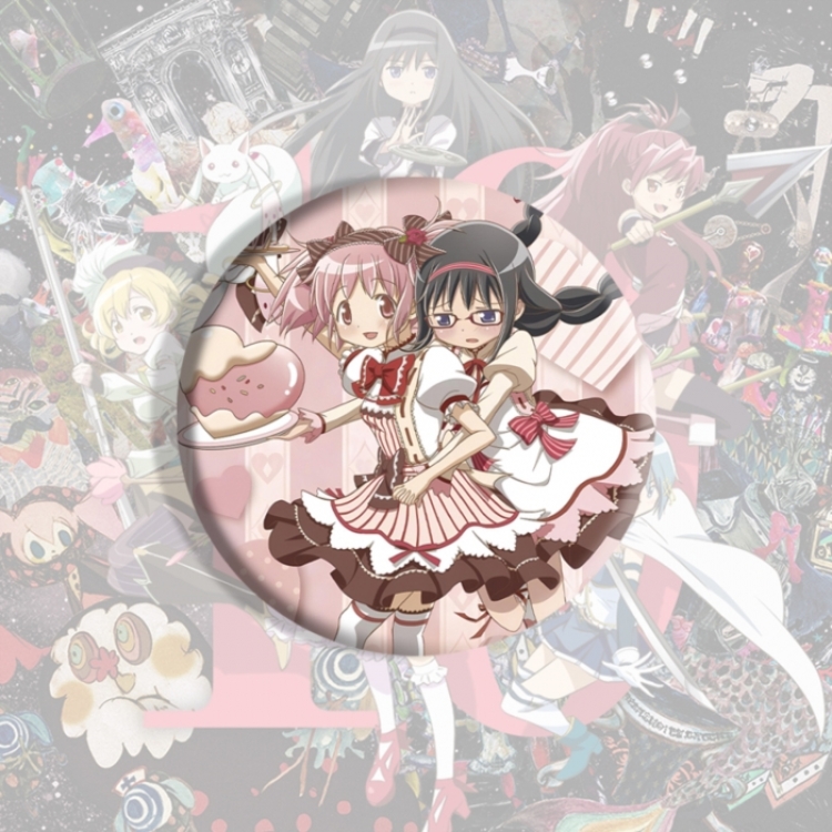 Magical Girl Madoka of the Magus Anime tinplate brooch badge price for 5 pcs