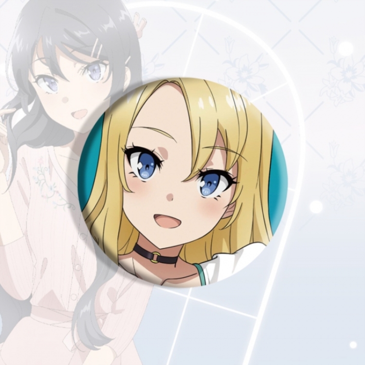 Rascal Does Not Dream of Bunny Girl Senpai‌  Anime tinplate brooch badge price for 5 pcs