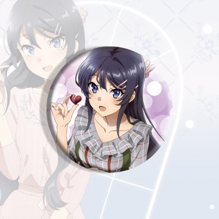 Rascal Does Not Dream of Bunny Girl Senpai‌  Anime tinplate brooch badge price for 5 pcs