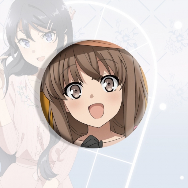 Rascal Does Not Dream of Bunny Girl Senpai‌  Anime tinplate brooch badge price for 5 pcs