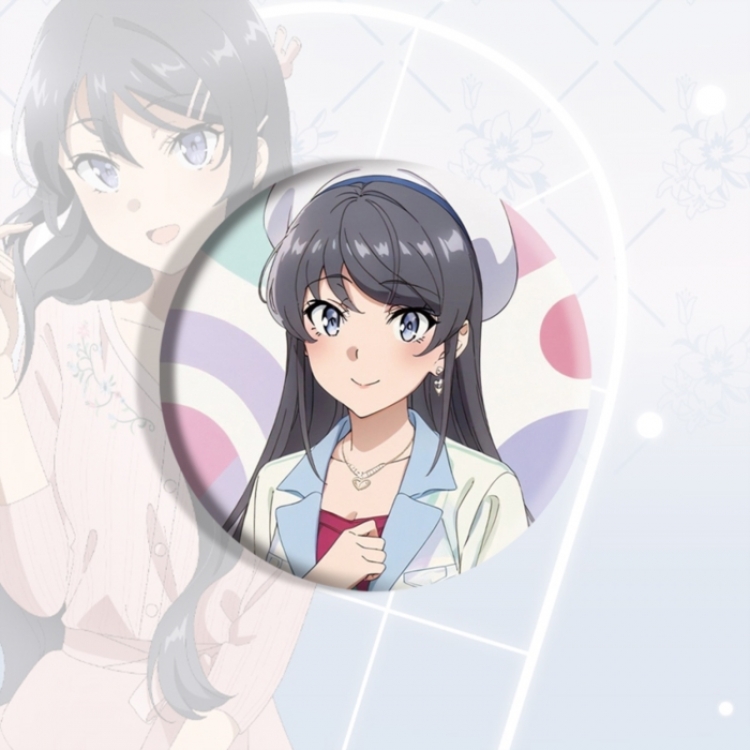 Rascal Does Not Dream of Bunny Girl Senpai‌  Anime tinplate brooch badge price for 5 pcs