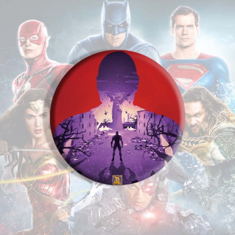 Justice League Anime tinplate brooch badge price for 5 pcs