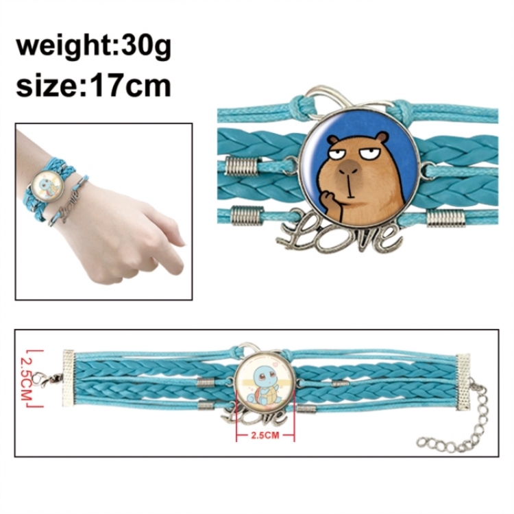 Kapibala Anime bracelet multi-layer leather gemstone bracelet price for 5 pcs