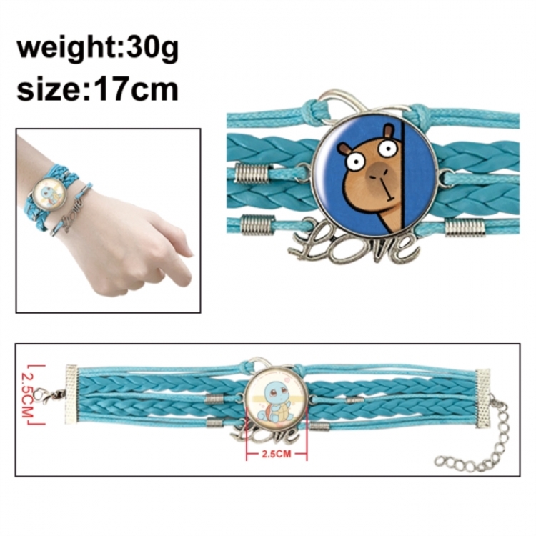 Kapibala Anime bracelet multi-layer leather gemstone bracelet price for 5 pcs