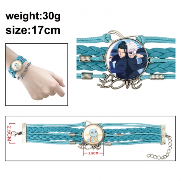 Jujutsu Kaisen Anime bracelet multi-layer leather gemstone bracelet price for 5 pcs