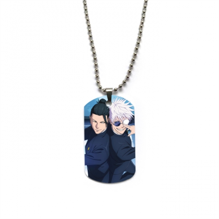 Jujutsu Kaisen Anime double-sided full color printed military brand necklace price for 5 pcs