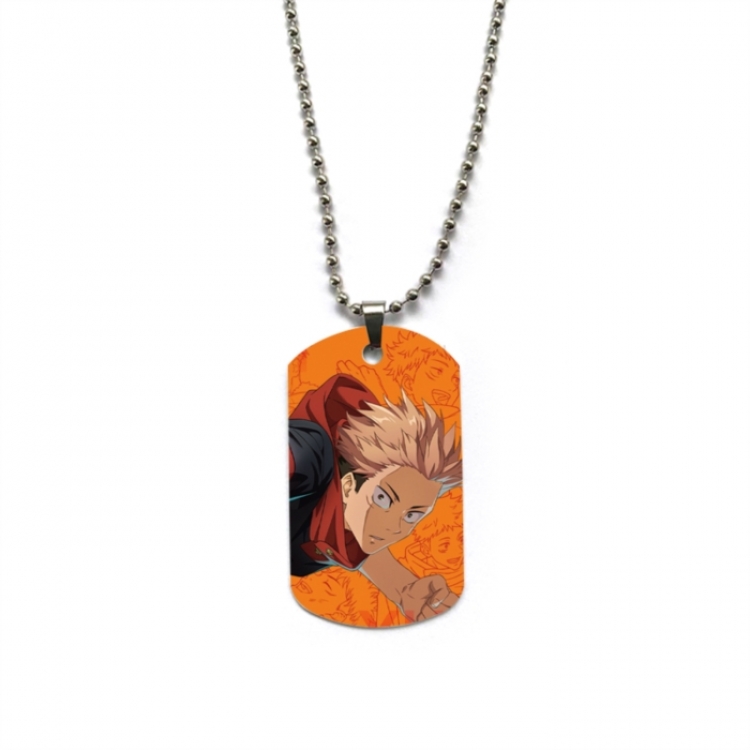 Jujutsu Kaisen Anime double-sided full color printed military brand necklace price for 5 pcs