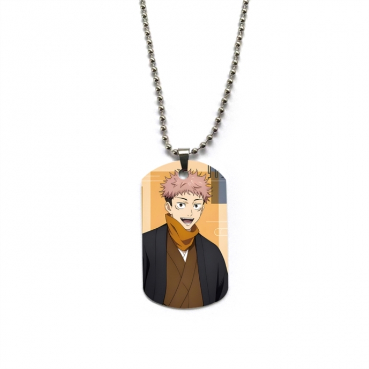 Jujutsu Kaisen Anime double-sided full color printed military brand necklace price for 5 pcs