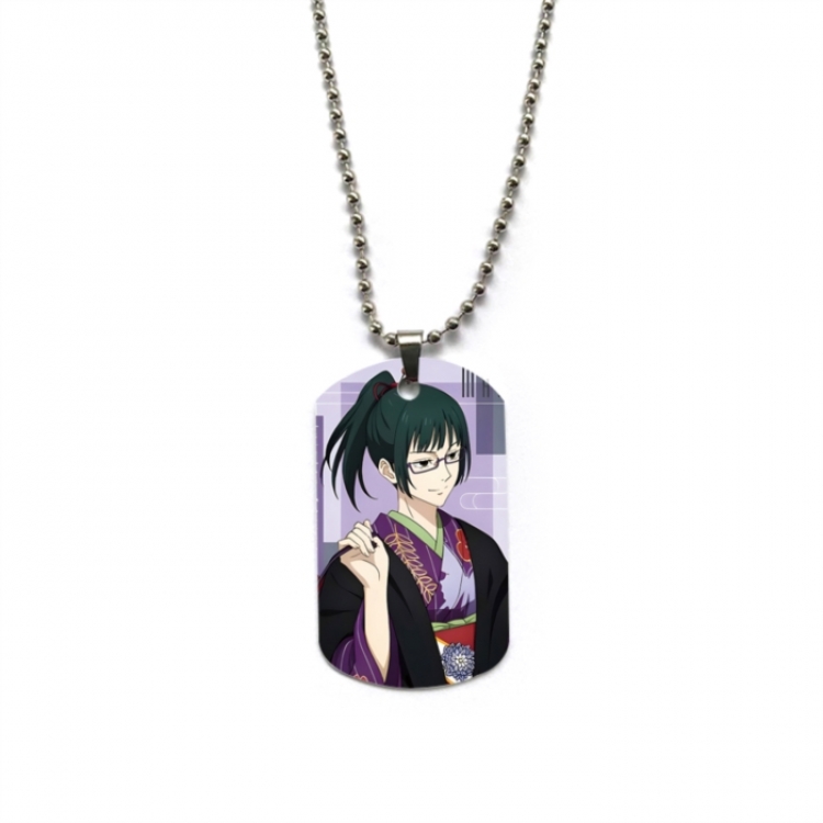 Jujutsu Kaisen Anime double-sided full color printed military brand necklace price for 5 pcs