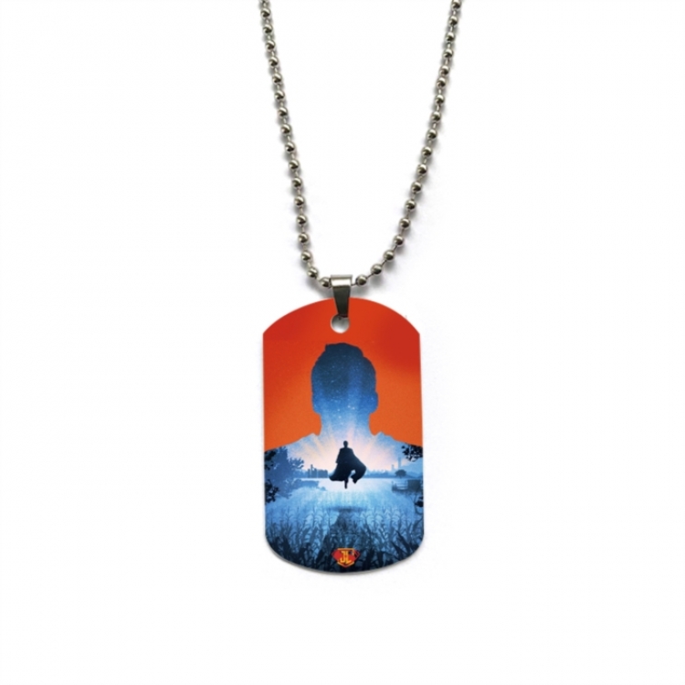 Justice League Anime double-sided full color printed military brand necklace price for 5 pcs