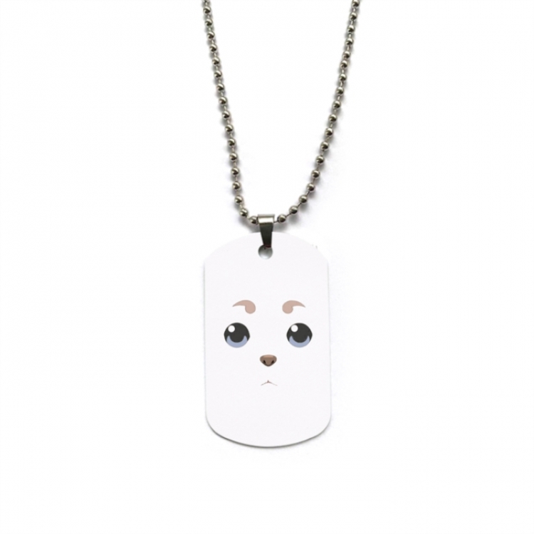 Gintama Anime double-sided full color printed military brand necklace price for 5 pcs