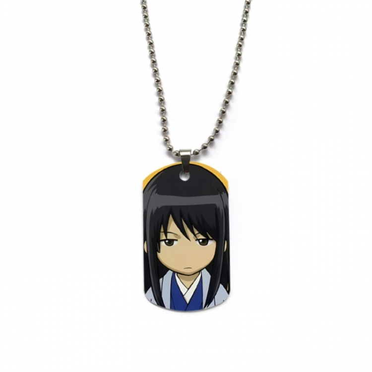 Gintama Anime double-sided full color printed military brand necklace price for 5 pcs