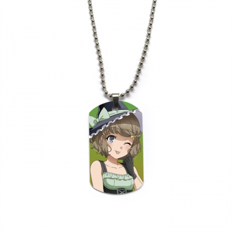 Rascal Does Not Dream of Bunny Girl Senpai‌ Anime double-sided full color printed military brand necklace price for 5 pc