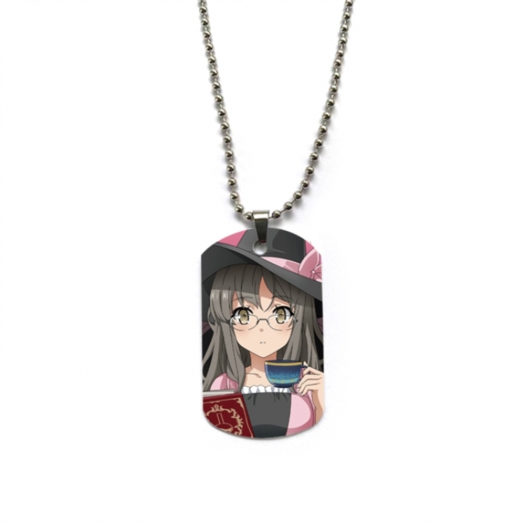 Rascal Does Not Dream of Bunny Girl Senpai‌ Anime double-sided full color printed military brand necklace price for 5 pc