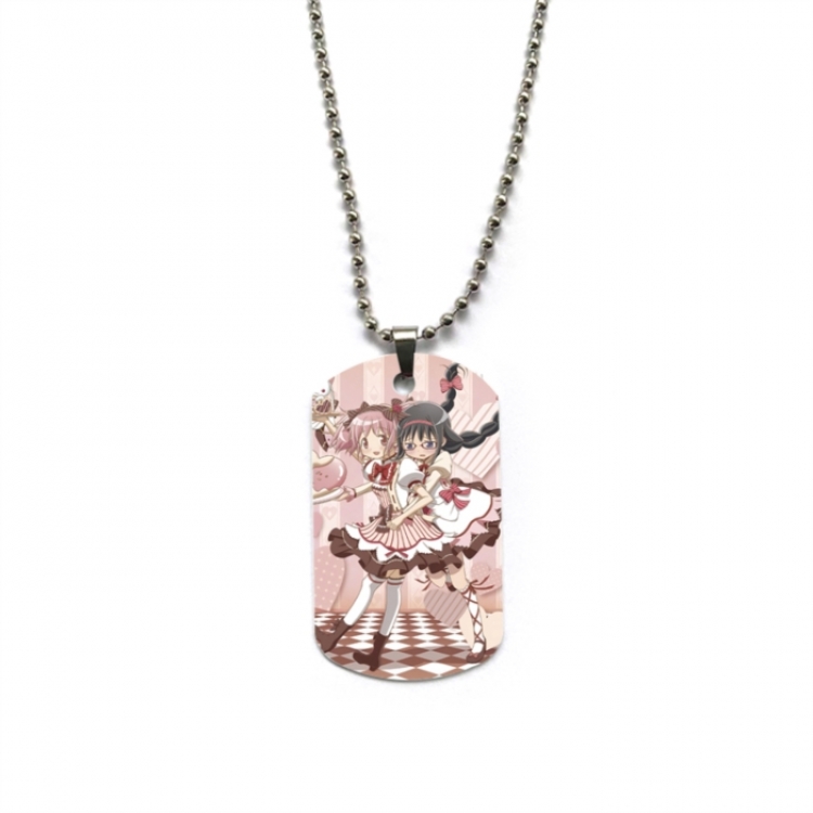 Magical Girl Madoka of the Magus Anime double-sided full color printed military brand necklace price for 5 pcs
