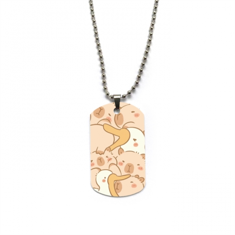 Kapibala Anime double-sided full color printed military brand necklace price for 5 pcs