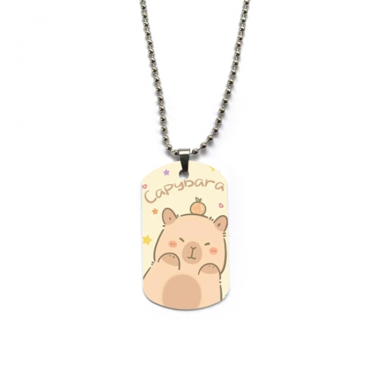 Kapibala Anime double-sided full color printed military brand necklace price for 5 pcs