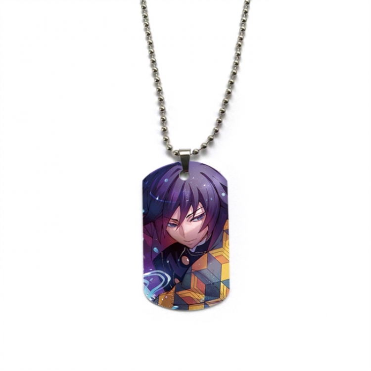 Demon Slayer Kimets Anime double-sided full color printed military brand necklace price for 5 pcs