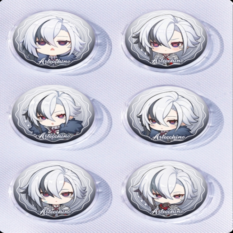 Genshin Impact Anime peripheral pill bar badge 25mm a set of 6 price for 5 sets 