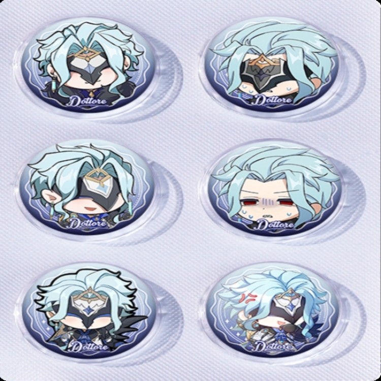 Genshin Impact Anime peripheral pill bar badge 25mm a set of 6 price for 5 sets 