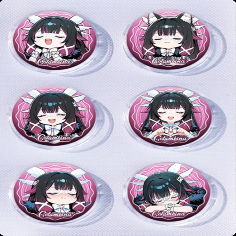 Genshin Impact Anime peripheral pill bar badge 25mm a set of 6 price for 5 sets 
