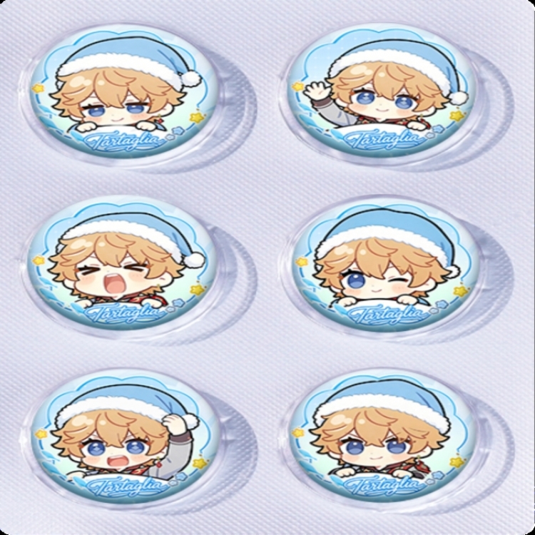 Genshin Impact Anime peripheral pill bar badge 25mm a set of 6 price for 5 sets