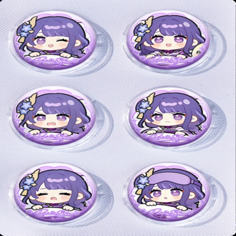 Genshin Impact Anime peripheral pill bar badge 25mm a set of 6 price for 5 sets