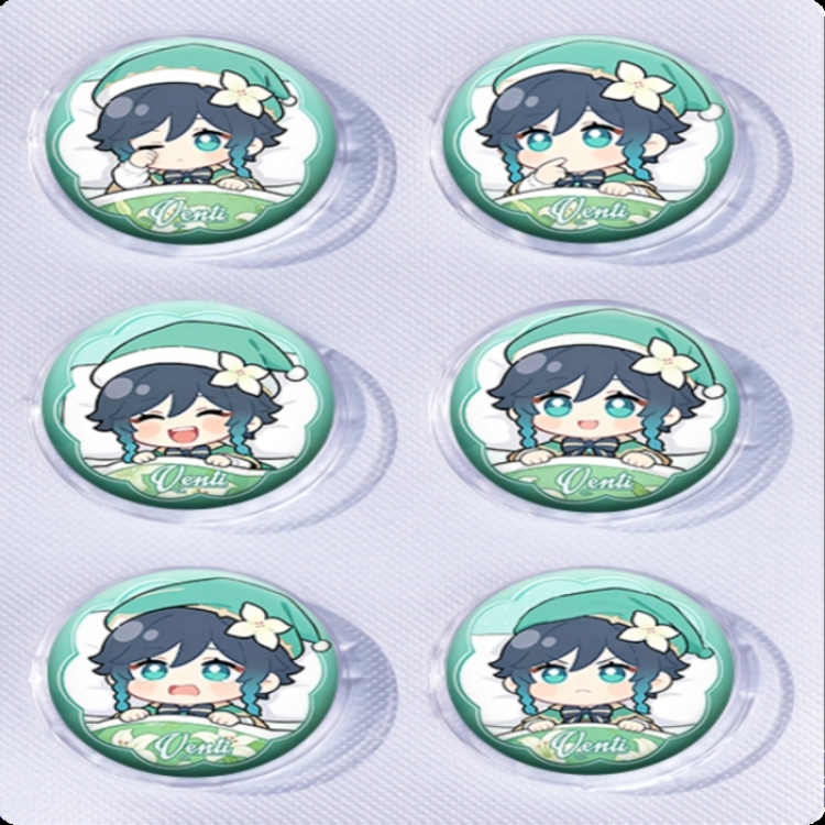 Genshin Impact Anime peripheral pill bar badge 25mm a set of 6 price for 5 sets