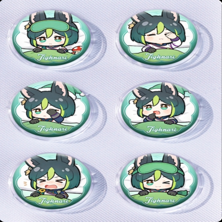 Genshin Impact Anime peripheral pill bar badge 25mm a set of 6 price for 5 sets