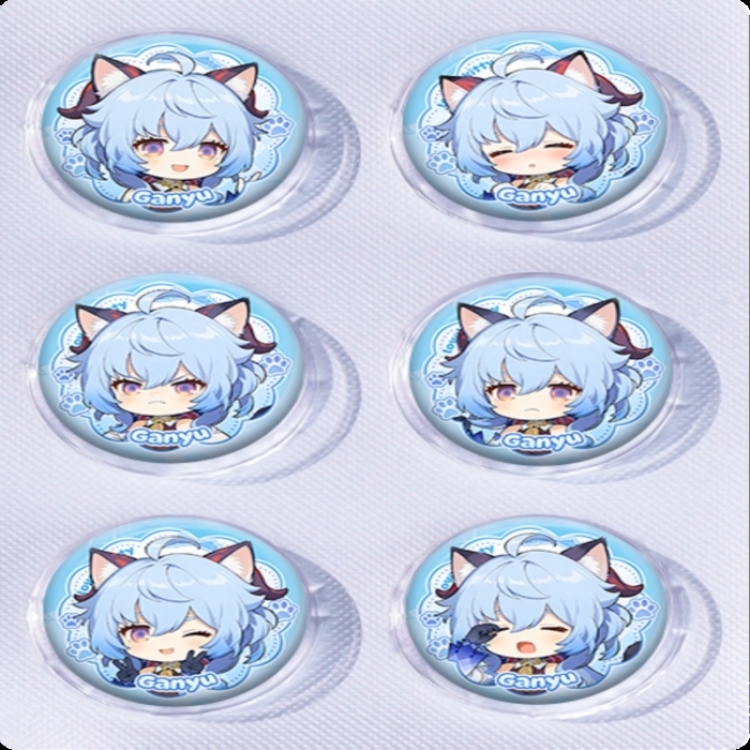 Genshin Impact Anime peripheral pill bar badge 25mm a set of 6 price for 5 sets