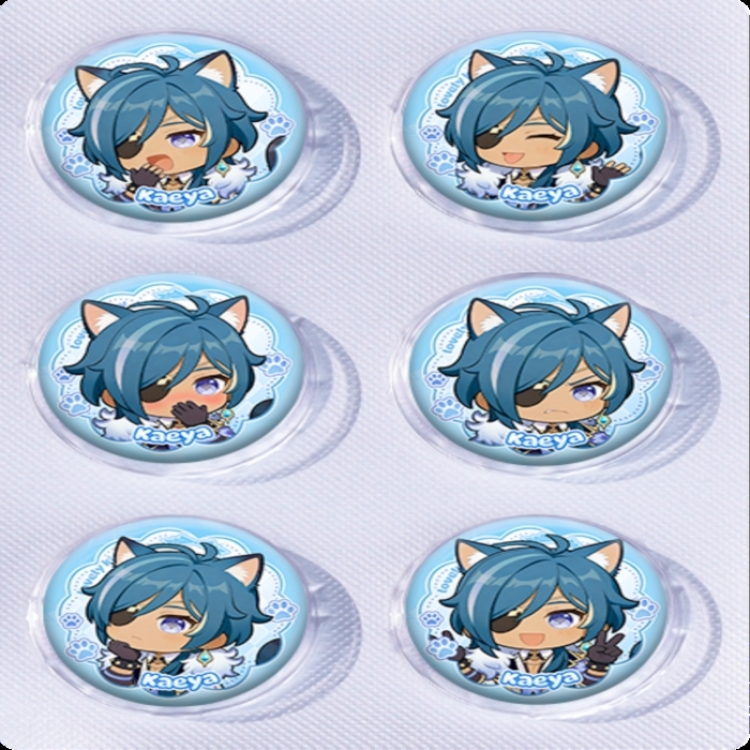 Genshin Impact Anime peripheral pill bar badge 25mm a set of 6 price for 5 sets