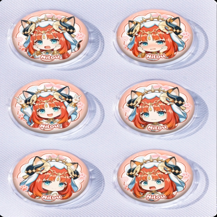 Genshin Impact Anime peripheral pill bar badge 25mm a set of 6 price for 5 sets