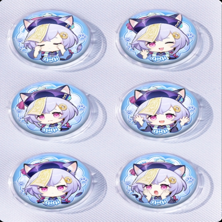 Genshin Impact Anime peripheral pill bar badge 25mm a set of 6 price for 5 sets