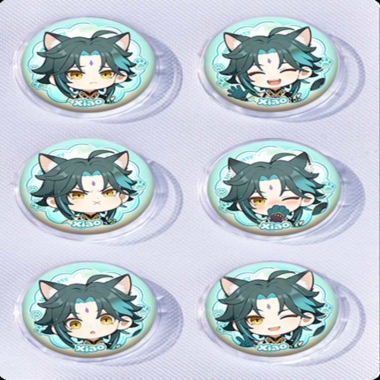 Genshin Impact Anime peripheral pill bar badge 25mm a set of 6 price for 5 sets