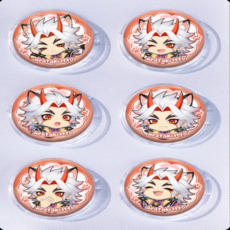Genshin Impact Anime peripheral pill bar badge 25mm a set of 6 price for 5 sets