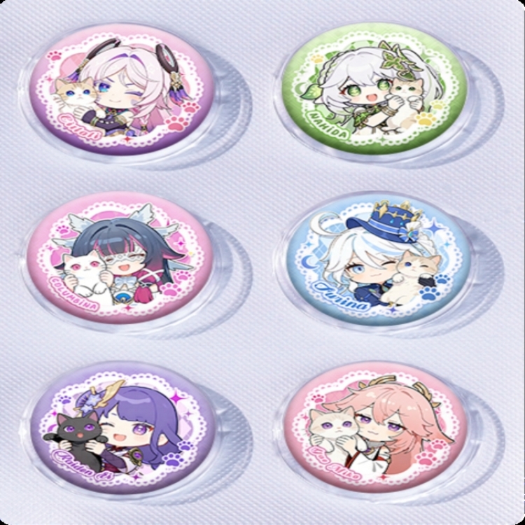 Genshin Impact Anime peripheral pill bar badge 25mm a set of 6 price for 5 sets
