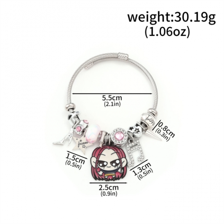 K-Pop:Demon Hunters Anime peripheral metal bracelet decoration bracelet telescopic bracelet price for 5 pcs