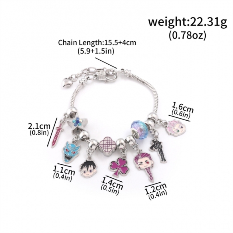 K-Pop:Demon Hunters Anime peripheral metal bracelet decoration bracelet telescopic bracelet price for 5 pcs