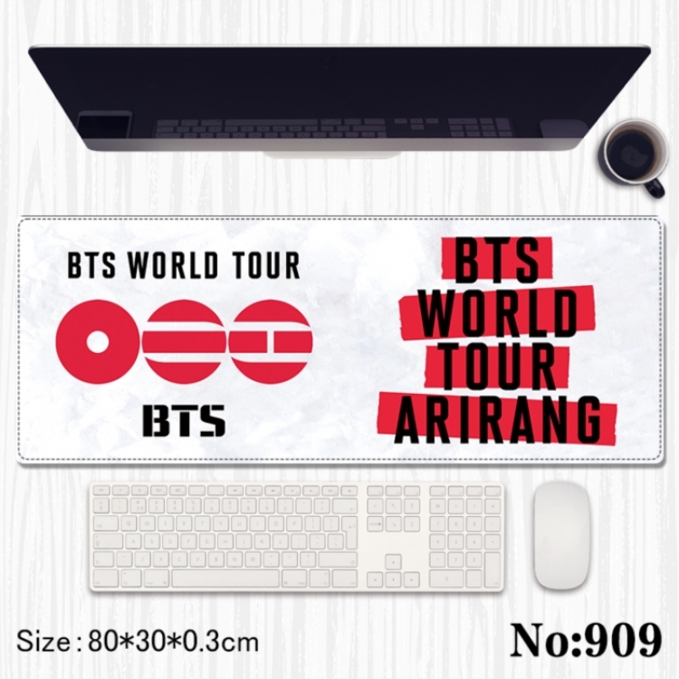 BTS Anime peripheral computer mouse pad office desk pad multifunctional pad 80X30X0.3cm