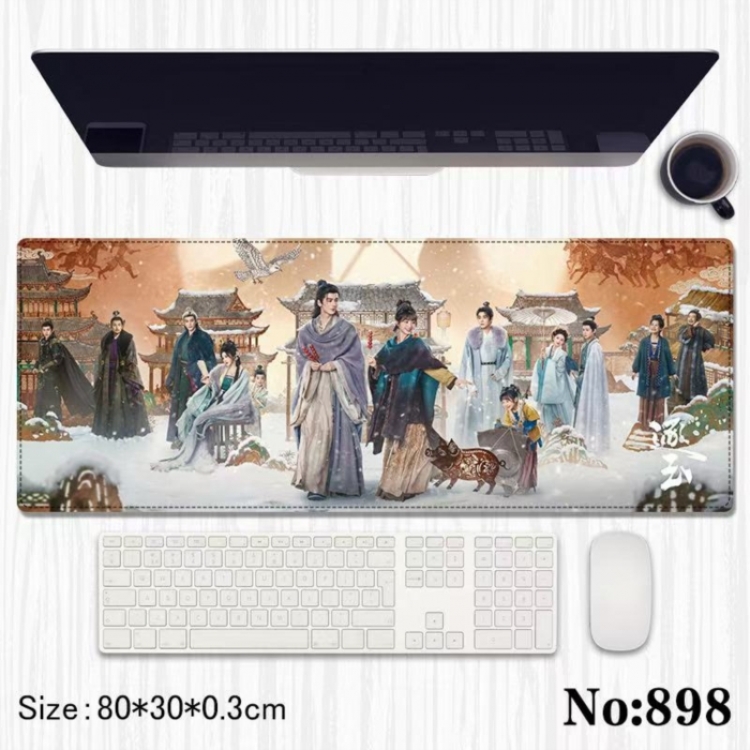 Pursuit of Jade‌ Anime peripheral computer mouse pad office desk pad multifunctional pad 80X30X0.3cm