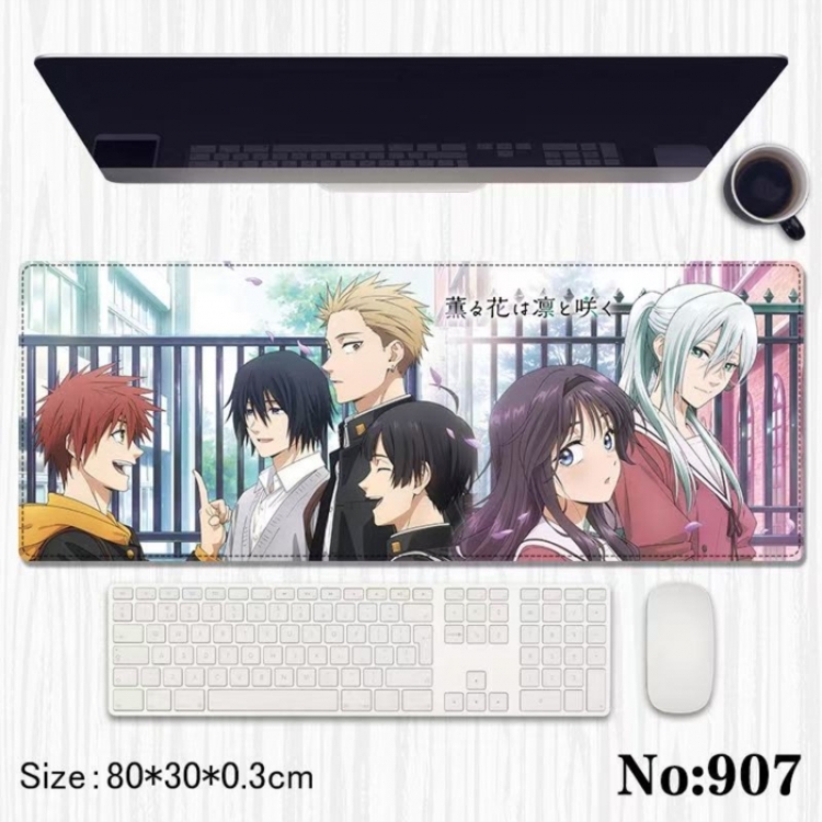 The Fragrant Flower Blooms with Dignity‌  Anime peripheral computer mouse pad office desk pad multifunctional pad 80X30X