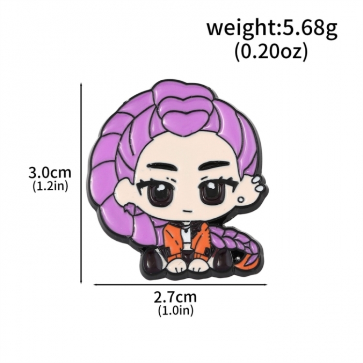 K-Pop:Demon Hunters High quality metal badge brooch OPP bag price for 5 pcs 