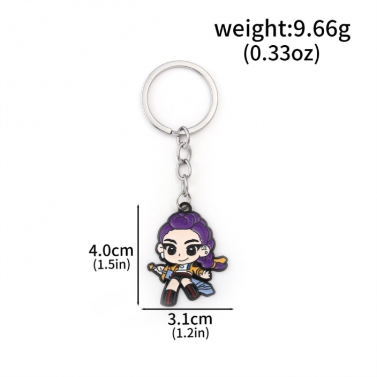 K-Pop:Demon Hunters Metal keychain pendant OPP bag price for 5 pcs 