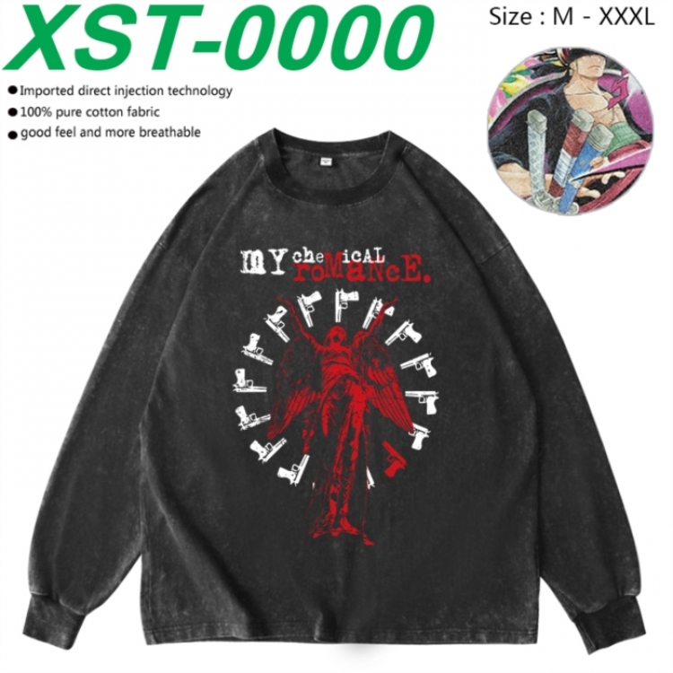 My chemical romance  Anime washing water pure cotton long sleeved sweatshirt from M to 3XL